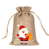 For Christmas Linen Bags Christmas Candy Gifts Drawstring Linen Bags Spot Linen Bag Wholesale