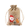 For Christmas Linen Bags Christmas Candy Gifts Drawstring Linen Bags Spot Linen Bag Wholesale