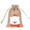 For Christmas Linen Bags Christmas Candy Gifts Drawstring Linen Bags Spot Linen Bag Wholesale