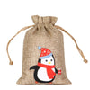 For Christmas Linen Bags Christmas Candy Gifts Drawstring Linen Bags Spot Linen Bag Wholesale