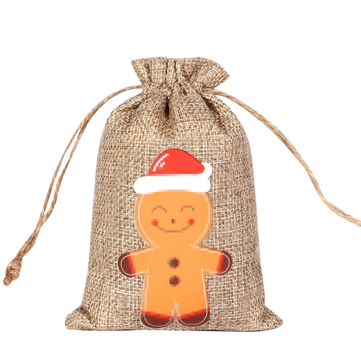 For Christmas Linen Bags Christmas Candy Gifts Drawstring Linen Bags Spot Linen Bag Wholesale