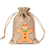 For Christmas Linen Bags Christmas Candy Gifts Drawstring Linen Bags Spot Linen Bag Wholesale