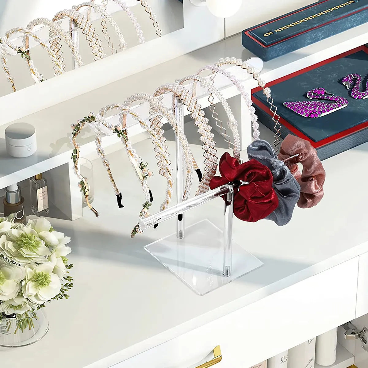 Hair Band Transparent Assembly Display Rack Headband Storage Display Rack Acrylic Bar Hair Accessories Rack