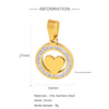 1 Piece 316L Stainless Steel  Zircon Heart Shape Pendant