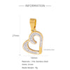 1 Piece 316L Stainless Steel  Zircon Heart Shape Pendant