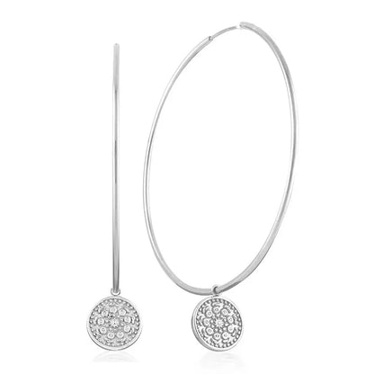 Cross-Border Hot Sale S925 Silver Needle Simple Big Circle Earrings