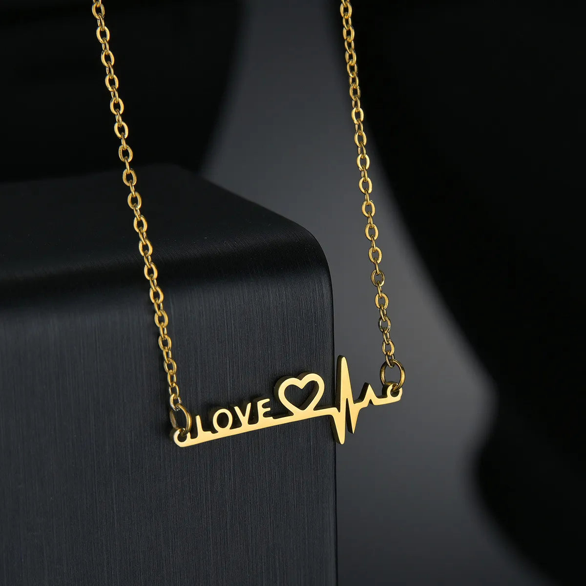 Letter Titanium Steel Necklace