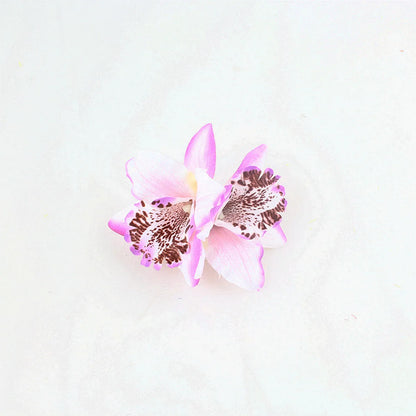 Double Thai Orchid Flower Headwear Hair Clip Bohemian Head Flower Edge Clip Seaside Vacation Hair Accessories For Women