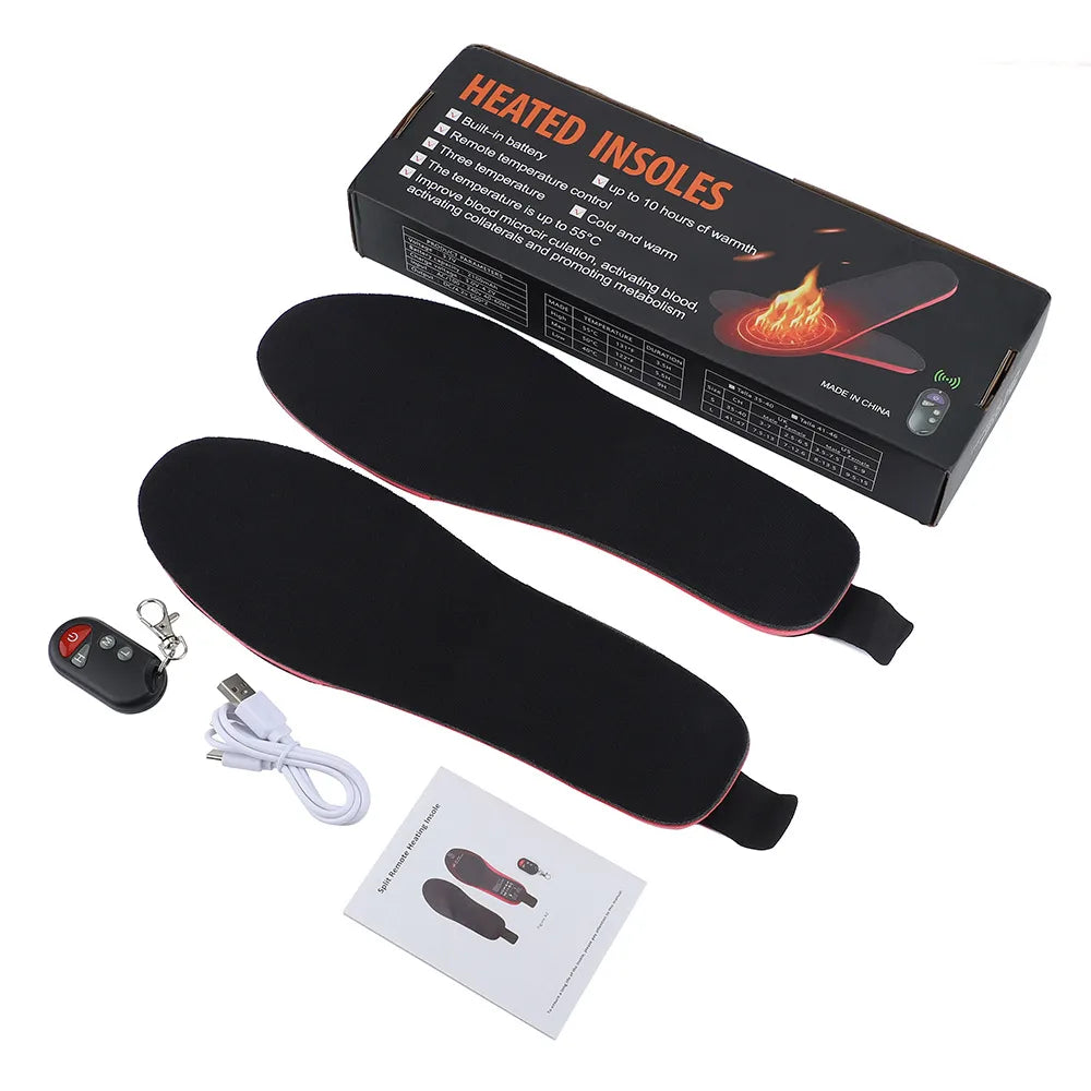 Cross-Border Large Size Warmed Insole Household Intelligent Temperature Control Electric Heating Insole Lithium Battery Can Be Cut Feet Warmer