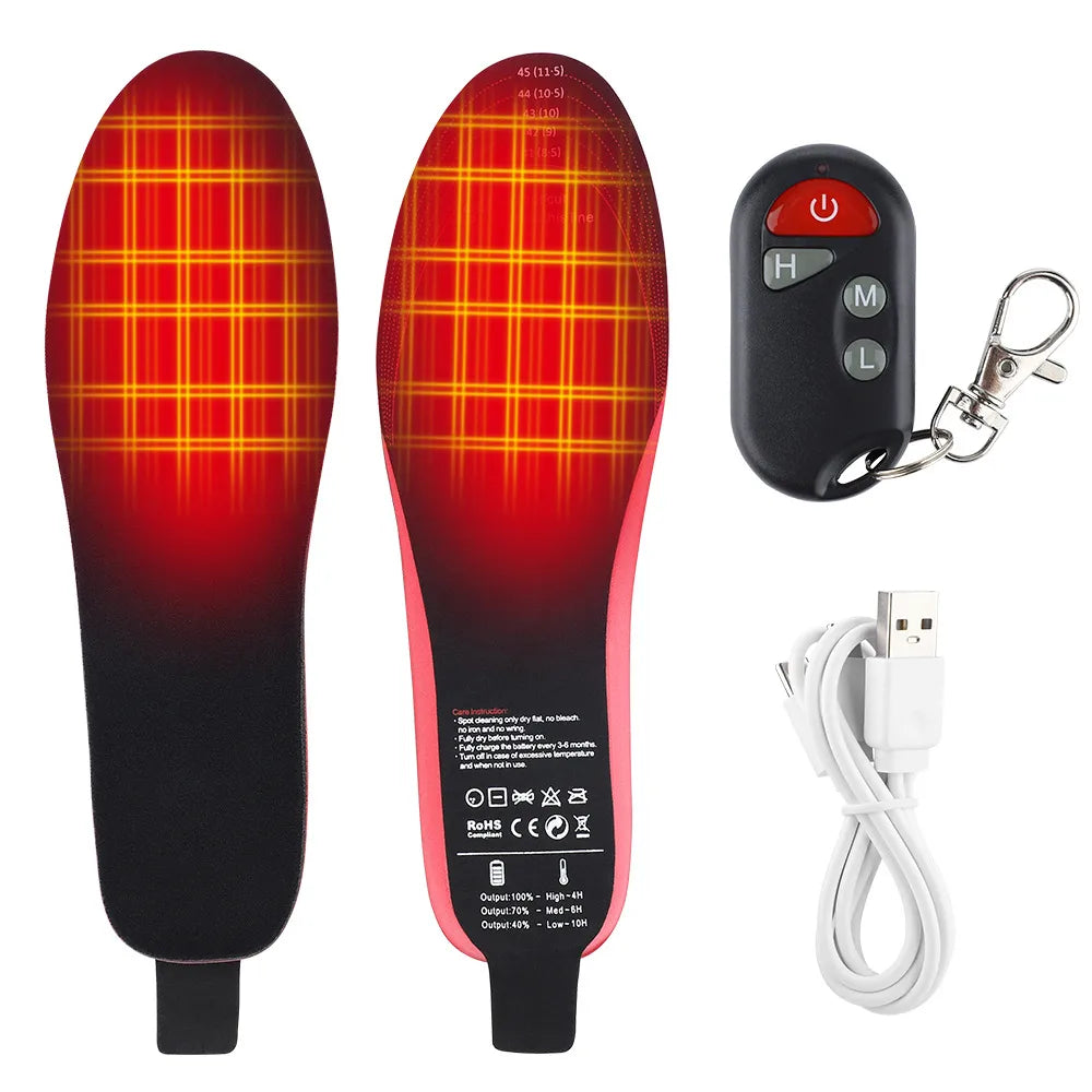 Cross-Border Large Size Warmed Insole Household Intelligent Temperature Control Electric Heating Insole Lithium Battery Can Be Cut Feet Warmer