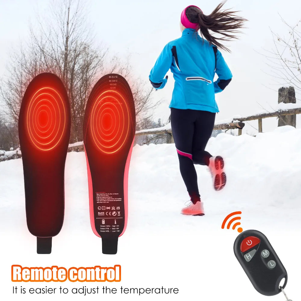 Cross-Border Large Size Warmed Insole Household Intelligent Temperature Control Electric Heating Insole Lithium Battery Can Be Cut Feet Warmer