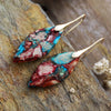 New Bohemian Emperor Stone Leaf Pendant Earrings  Popular  Jewelry Jewelry