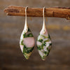 New Bohemian Emperor Stone Leaf Pendant Earrings  Popular  Jewelry Jewelry