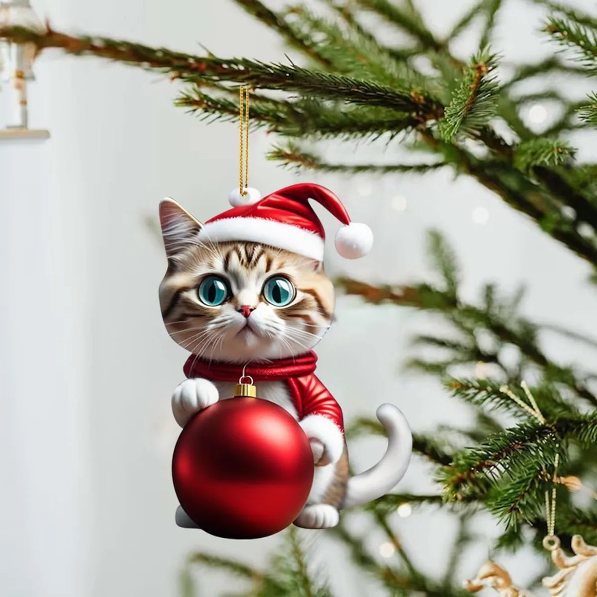 Cross-Border New Christmas Creative Kitty Automobile Hanging Ornament Backpack Pendant Christmas Home Decorations Gift