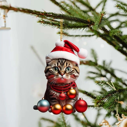 Cross-Border New Christmas Creative Kitty Automobile Hanging Ornament Backpack Pendant Christmas Home Decorations Gift