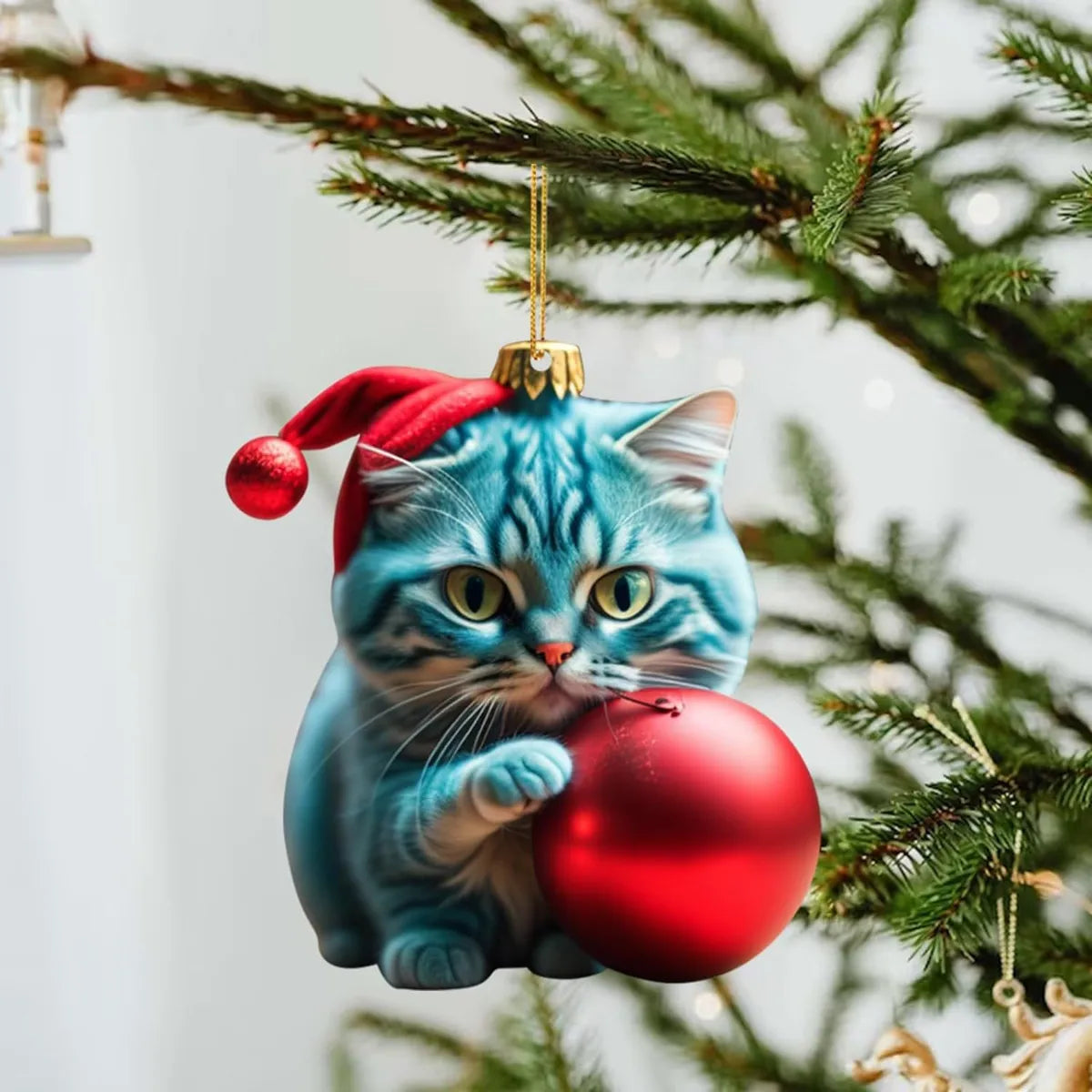 Cross-Border New Christmas Creative Kitty Automobile Hanging Ornament Backpack Pendant Christmas Home Decorations Gift