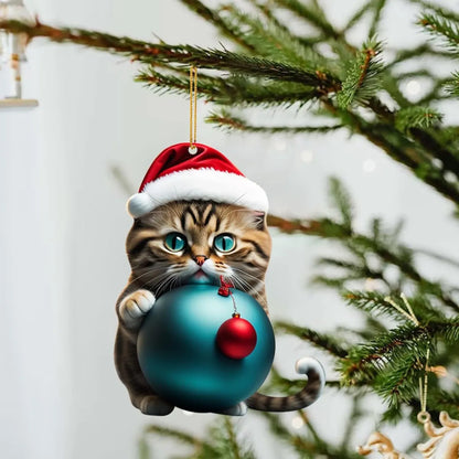 Cross-Border New Christmas Creative Kitty Automobile Hanging Ornament Backpack Pendant Christmas Home Decorations Gift