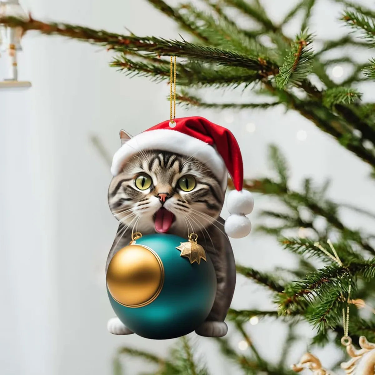 Cross-Border New Christmas Creative Kitty Automobile Hanging Ornament Backpack Pendant Christmas Home Decorations Gift