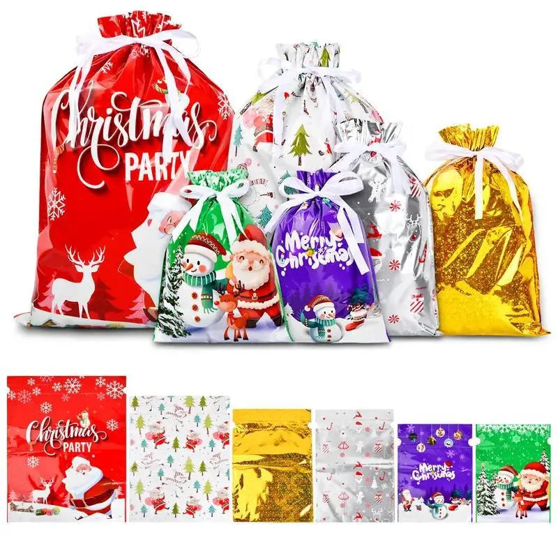 New Christmas Halloween Gift Bag Santa Claus Drawstring Bags Candy Packaging Bag Gift Bag