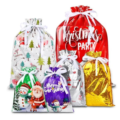 New Christmas Halloween Gift Bag Santa Claus Drawstring Bags Candy Packaging Bag Gift Bag