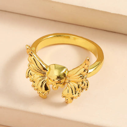 Cross-border New Halloween Skull Ring Retro Personality Butterfly Wings Ring Finger Ring Jewelry Wholesale