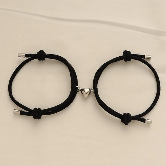 New Hand-In-Hand Suction Hand Rope Hand Rope Men And Women Wishing Stone Love Magnet Couple Bracelet Pair