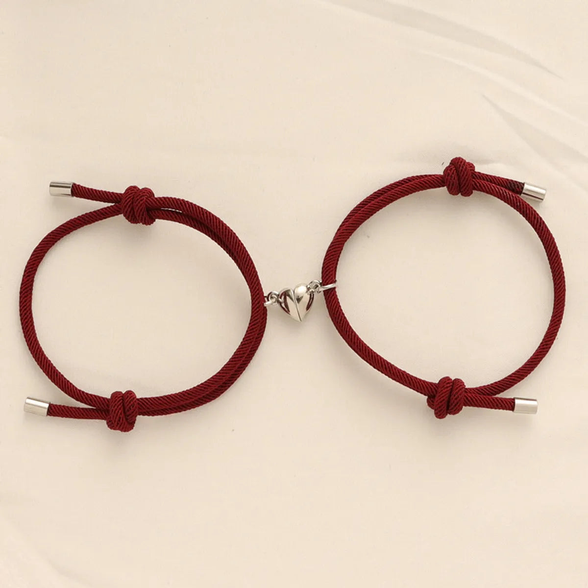 New Hand-In-Hand Suction Hand Rope Hand Rope Men And Women Wishing Stone Love Magnet Couple Bracelet Pair