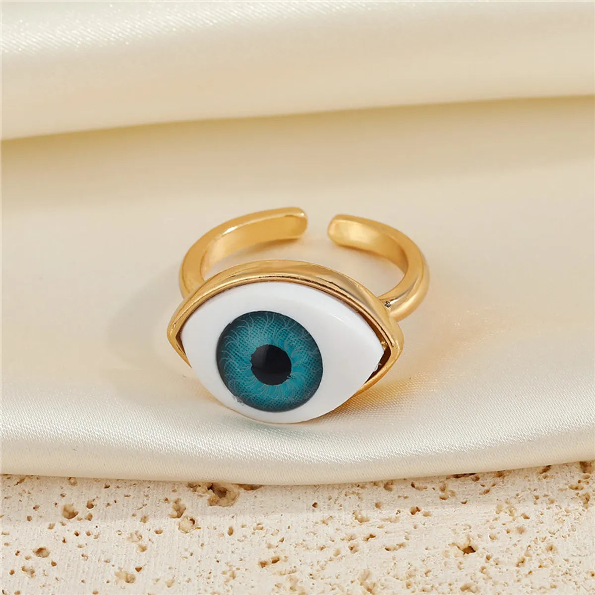 Cross-Border New Jewelry Personality Demon Eye Necklace Ring Adjustable Geometric Pendant Index Finger Ring