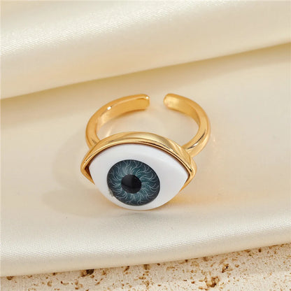 Cross-Border New Jewelry Personality Demon Eye Necklace Ring Adjustable Geometric Pendant Index Finger Ring