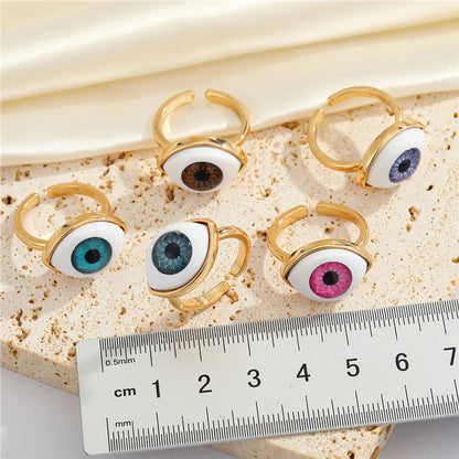 Cross-Border New Jewelry Personality Demon Eye Necklace Ring Adjustable Geometric Pendant Index Finger Ring