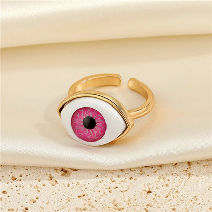 Cross-Border New Jewelry Personality Demon Eye Necklace Ring Adjustable Geometric Pendant Index Finger Ring