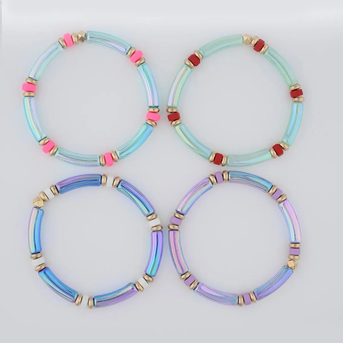 Retro Round Metal Beaded Women's Bracelets