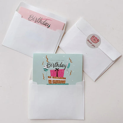 Sweet Lettering Birthday Party Paper Bronzing Cards