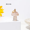 Natural Crystal Small Mushroom Pendant Agate Semi-Precious Stone Ore Diy Necklace Ornament Wholesale