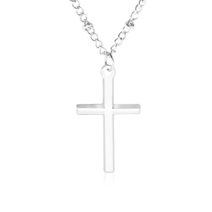 Cross Jesus Electroplating Bright Color Positioning Bead Chain Necklace Couple Necklace Clavicle Chain