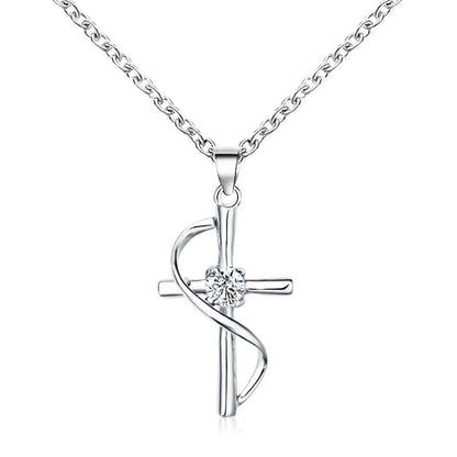 Fashion Cross Alloy Plating Women'S Necklace