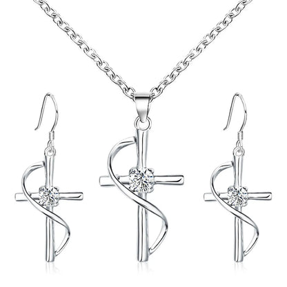 Fashion Cross Alloy Plating Women'S Necklace