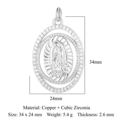 1 Piece Copper Zircon 18K Gold Plated Cross Star