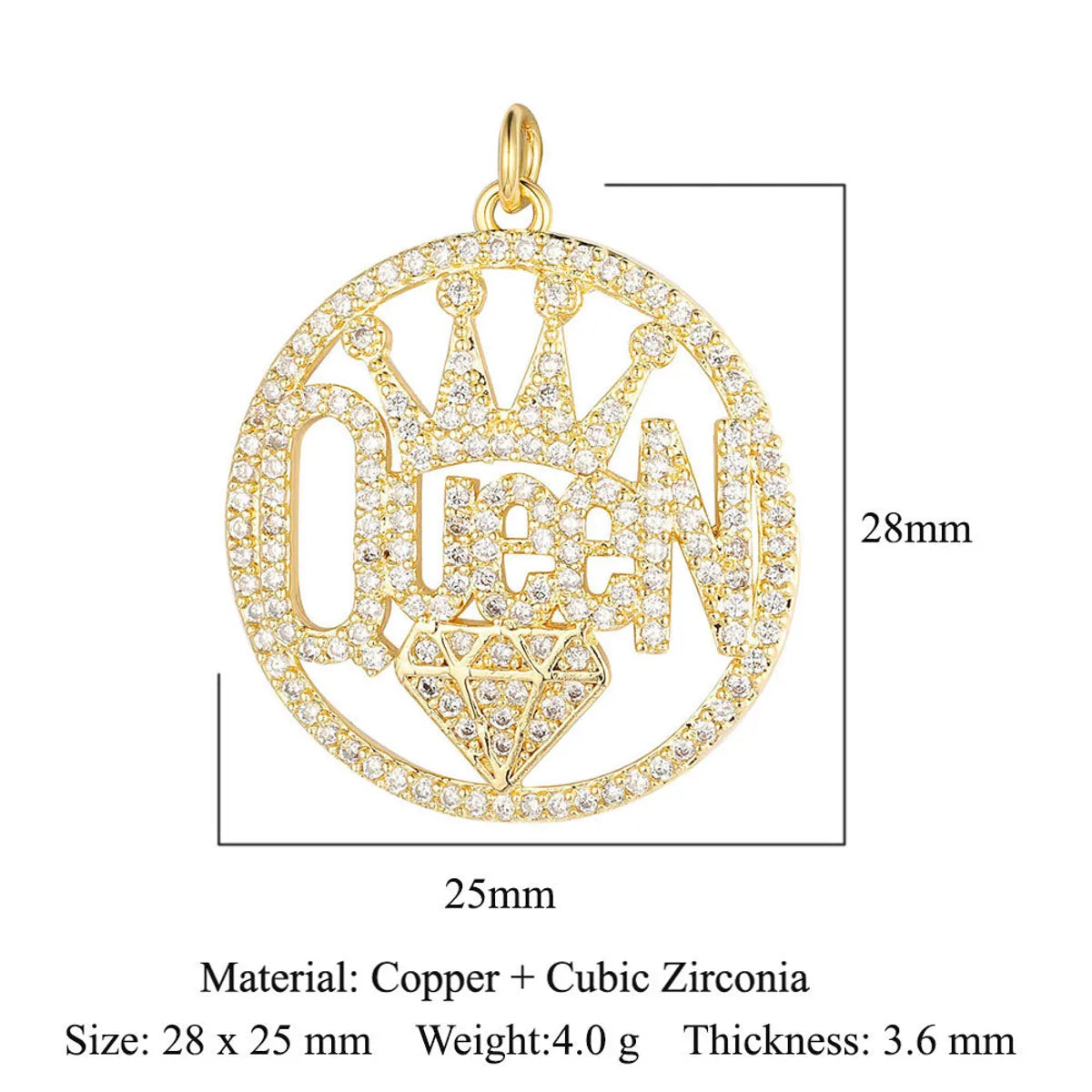 1 Piece Copper Zircon 18K Gold Plated Cross Star