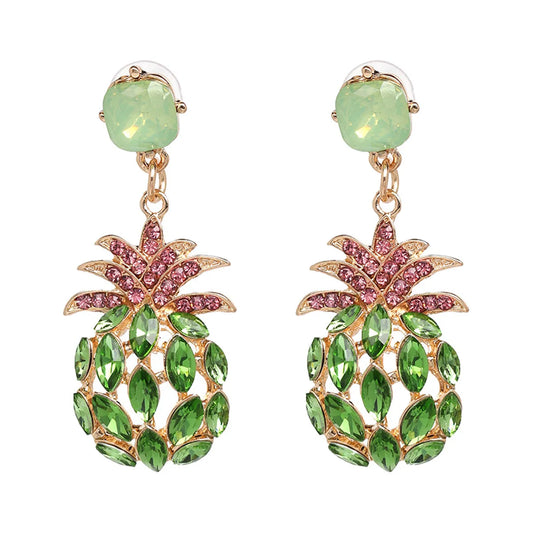 Imitated Crystal&cz Fashion Geometric Earring  (green) Nhjj5083-green