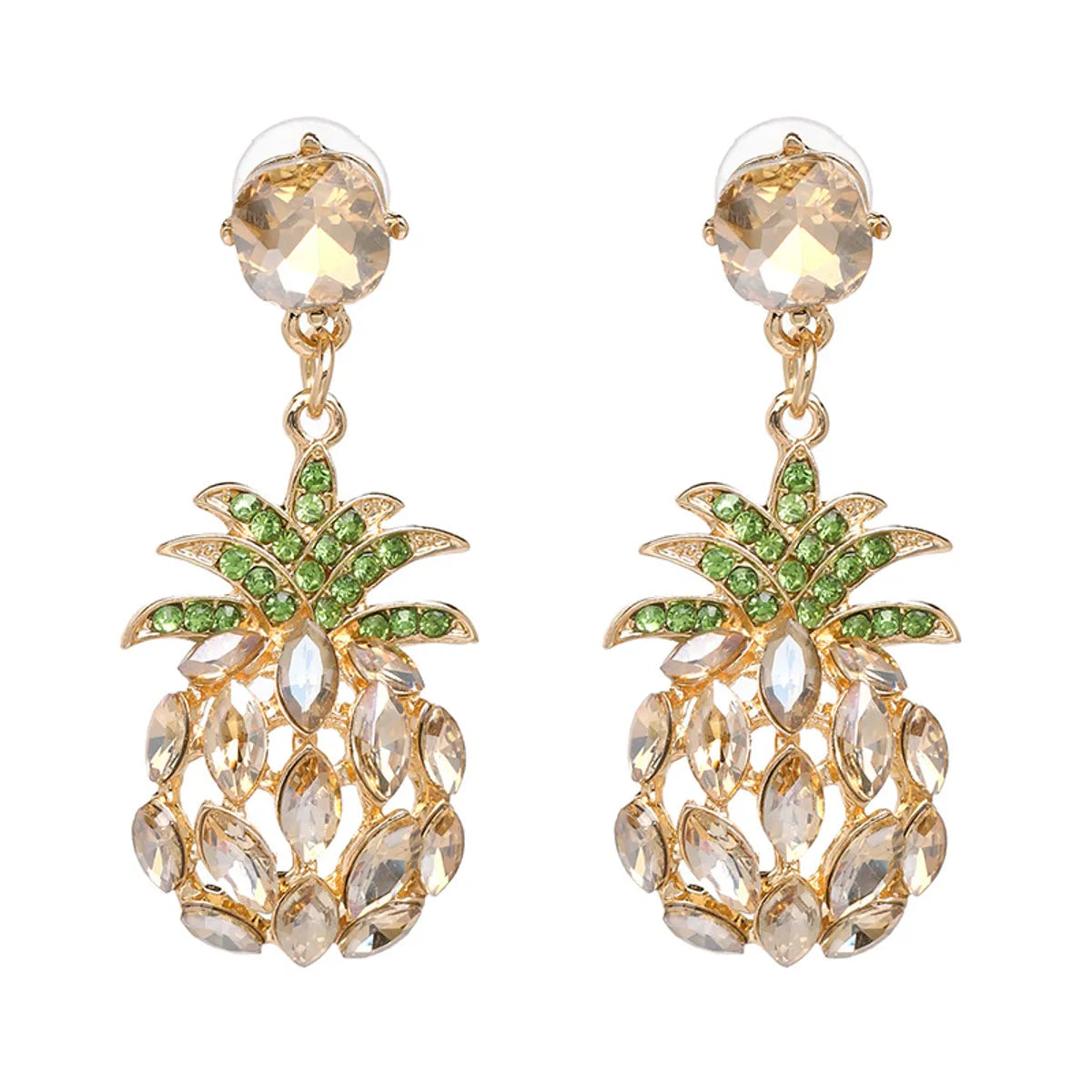 Imitated Crystal&cz Fashion Geometric Earring  (green) Nhjj5083-green