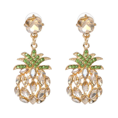 Imitated Crystal&cz Fashion Geometric Earring  (green) Nhjj5083-green