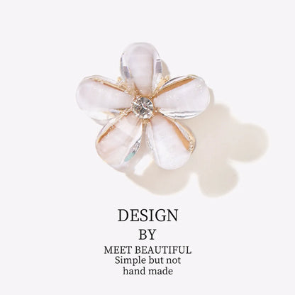 Crystal Five-Petal Flower Small Clip Hair Bangs