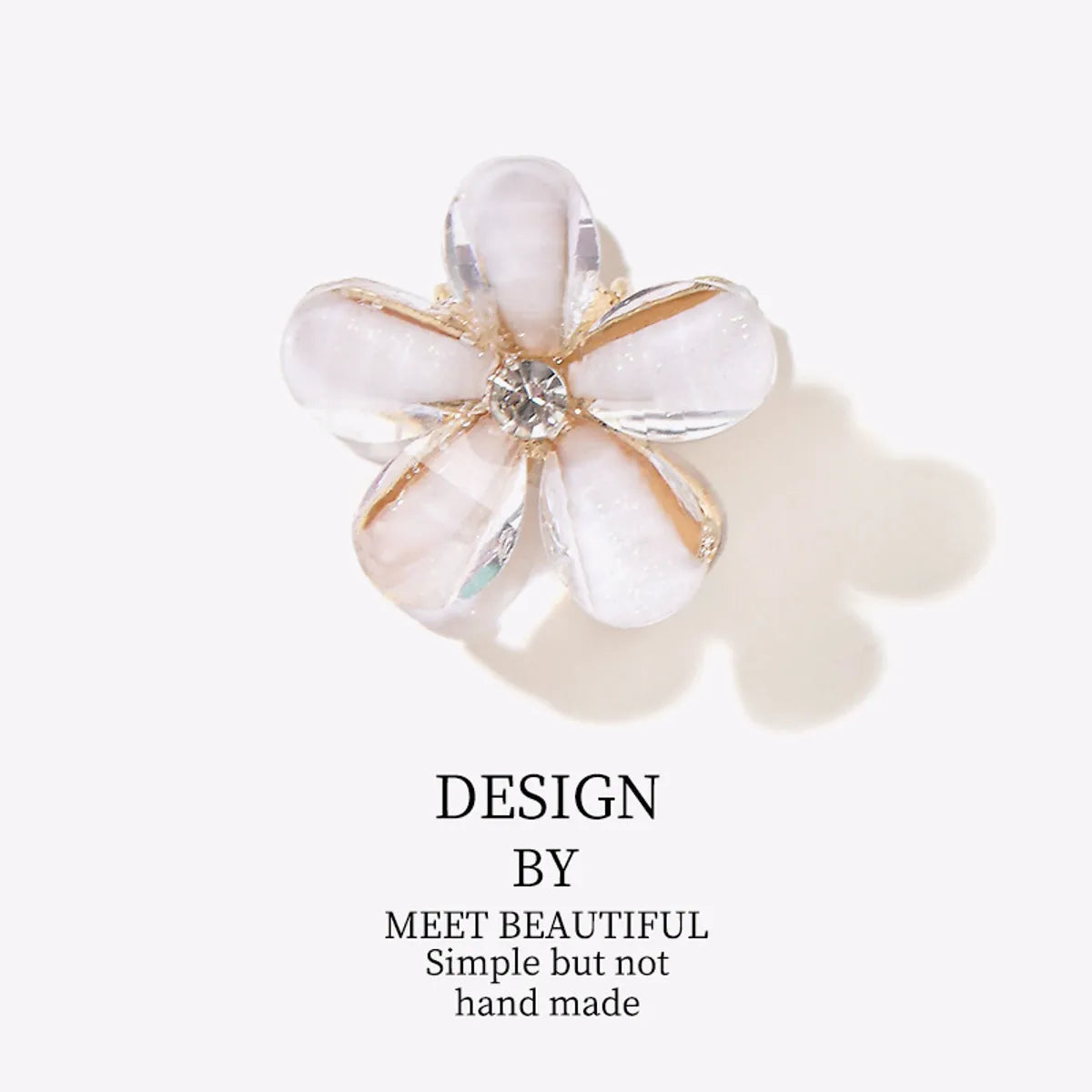 Crystal Five-Petal Flower Small Clip Hair Bangs