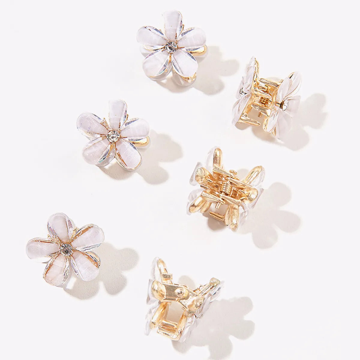 Crystal Five-Petal Flower Small Clip Hair Bangs