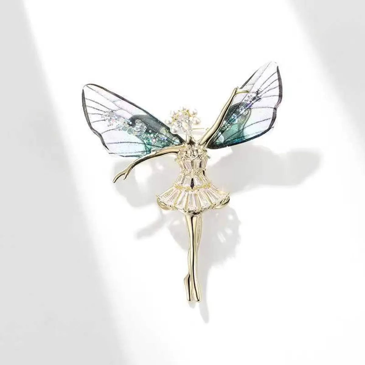 Cute Angel Wings Alloy Inlay Zircon Women'S Brooches