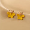 Cute Animal Alloy Enamel Earrings