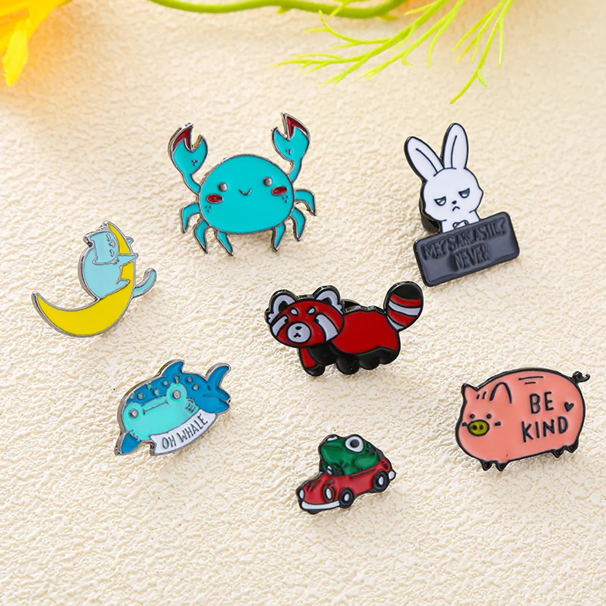 Cute Animal Alloy Enamel Unisex Brooches