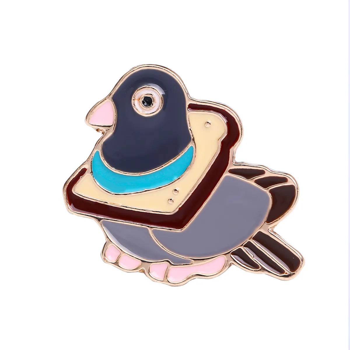 Cute Animal Alloy Metal Enamel Stoving Varnish Plating Unisex Brooches