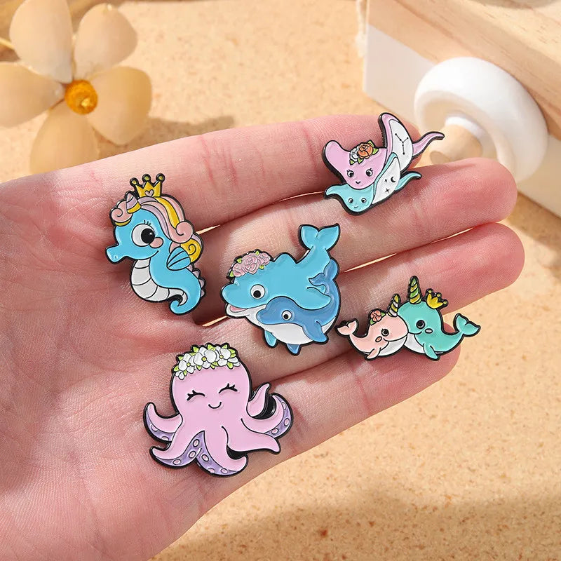 Cute Animal Alloy Stoving Varnish Unisex Brooches